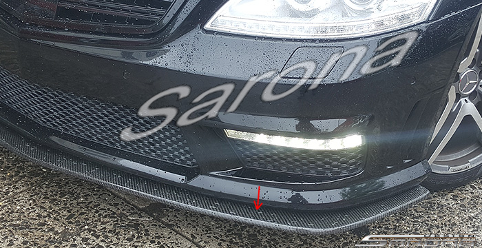 Custom Mercedes S Class  Sedan Front Lip/Splitter (2010 - 2013) - $299.00 (Part #MB-030-FA)